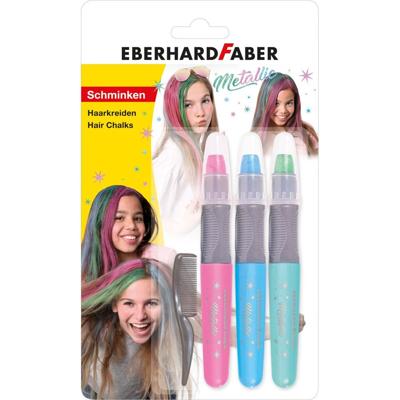 Eberhard Faber ef-579205 haarkrijt metallic kleuren 3 stuks