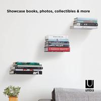 Umbra Conceal boekenrek 13x14x14cm S zwevend 3 stuks staal zilver 330639-560 - thumbnail