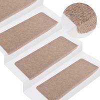VidaXL Trapmatten zelfklevend 15 st 65x24,5x3,5 cm beige - thumbnail