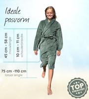 Groene kinderbadjas fleece-122/128 (M) - thumbnail