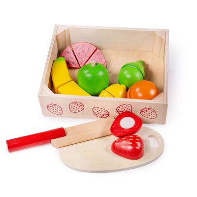 Bigjigs houten kistje met snijfruit
