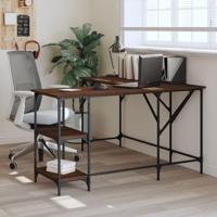 Bureau 139x139x75 cm bewerkt hout bruineikenkleurig - thumbnail