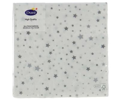 Servetten Silver Stardust 33 X 33 Cm Servetten Silver Stardust 33 X 33 Cm