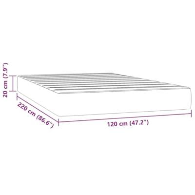 Pocketveringmatras 120x220x20 cm fluweel lichtgrijs Pocketveringmatras 120x220x20 cm fluweel lichtgrijs
