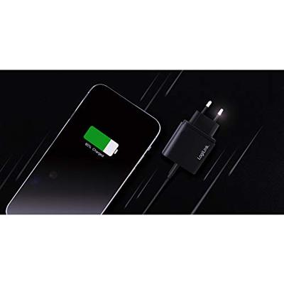 LogiLink Ladegerät USB-oplader 18 W 1x USB-C USB PD Zwart Binnen