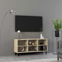 VidaXL Tv-meubel met metalen poten 103,5x30x50 cm sonoma eikenkleurig - thumbnail