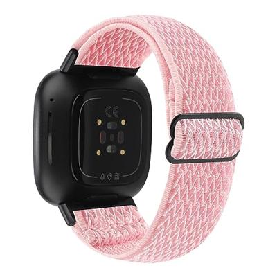 Fitbit Versa 3/4 & Sense 1/2 Nylon loop bandje - Roze Fitbit Versa 3/4 & Sense 1/2 Nylon loop bandje - Roze