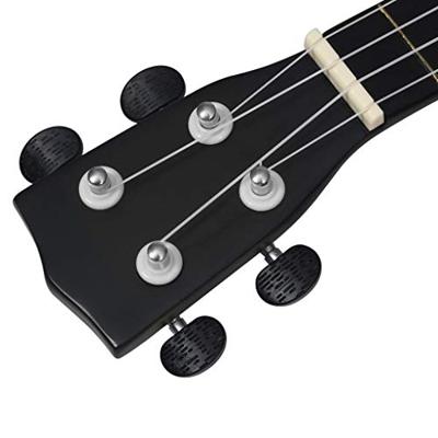 VidaXL Ukuleleset met tas voor kinderen sopraan 23&apos;&apos; zwart - thumbnail
