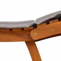 Ligbed 2-persoon 2 pcs Taupe 184 x 55 x 64cm Massief acaciahout - thumbnail