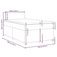 Boxspring met matras stof zwart 120x200 cm - thumbnail