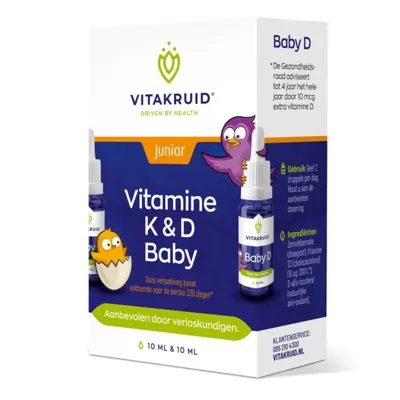 Vitakruid Vitamine K en D Baby druppels