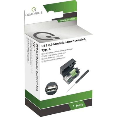 Quadrios 2001C199 USB 2.0 modulaire busset, type A Bus, recht 1 stuk(s)