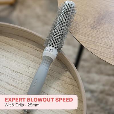 Olivia Garden Wavy Bristles White & Grey Brush Ø25mm