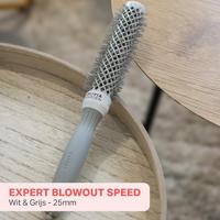Olivia Garden Wavy Bristles White & Grey Brush Ø25mm - thumbnail