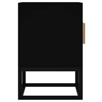 Tv-meubel 105x30x45 cm bewerkt hout en ijzer zwart - thumbnail