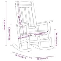 Tuin Schommelstoel Marineblauw 70 x 92 x 108cm Kunststof - thumbnail