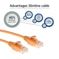 ACT DC9110 LSZH U/UTP CAT6 Datacenter Slimline Patchkabel Snagless | RJ45 connectoren | Oranje | 10 meter - thumbnail