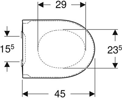Geberit iCon Closetzitting 36x45x5 cm Wit - thumbnail