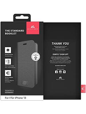 Black Rock Booklet The Standard Voor Apple IPhone 13 Zwart