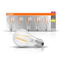 OSRAM HOMELIGHTING 4058075090569 LED-lamp Energielabel E (A - G) E27 Peer 7 W = 60 W Warmwit (Ø x l) 60 mm x 105 mm Filament / Retro-LED 5 stuk(s) - thumbnail