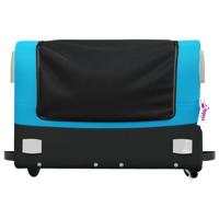 Fietstrailer 45 kg ijzer zwart en blauw - thumbnail