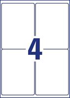 Avery-Zweckform L4774REV-8 Folie-etiketten 99.1 x 139 mm Polyester folie Wit 32 stuk(s) Weer verwijderbaar Laser (kleur), Laser (zwart/wit), Kopiëren (kleur), - thumbnail