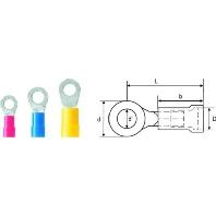 Weidmüller 9200270000 Ringkabelschoen Dwarsdoorsnede (max.): 6 mm² Schachtdiameter: 10.5 mm Deels geïsoleerd Geel 100 stuk(s) - thumbnail