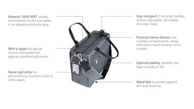 Sigel Laptoptas Desk Sharing Bag Premium L Geschikt voor max. (laptop): 43,9 cm (17,3) Donkergrijs (b x h x d) 50 x 28 x 15 cm