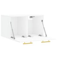 Wandkast 60x36,5x35 cm bewerkt hout wit - thumbnail