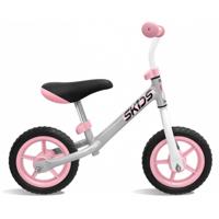 Skids Control loopfiets - 10 inch - grijs/roze - thumbnail