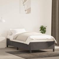 Bedframe zonder matras 100x200 cm fluweel donkergrijs - thumbnail