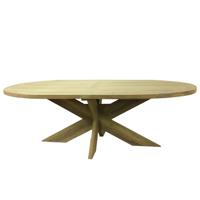 Ovalen tuintafel Teak 110 x 77,5 cm OWN - Own - thumbnail