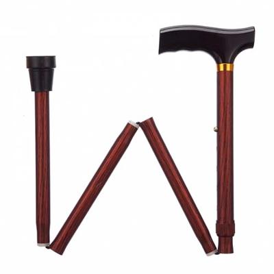 Dynalife opvouwbare aluminium wandelstok naturel 84-94 cm Dynalife opvouwbare aluminium wandelstok naturel 84-94 cm