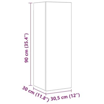 Tv-meubelset 10 pcs artisanaal eikenkleurig 30.5 x 30 x 90 cm