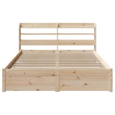 Bedframe met hoofdbord massief grenenhout 160x200 cm Bedframe met hoofdbord massief grenenhout 160x200 cm