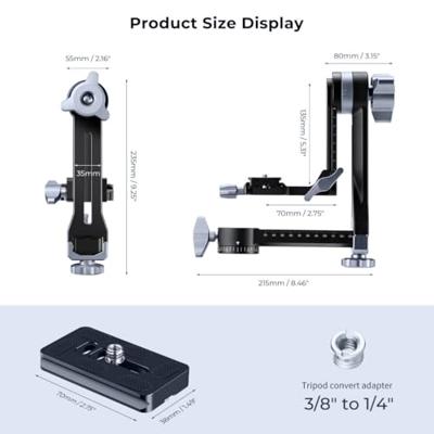 K&F Concept heavy duty gimbal head schommelkop met Arca Swiss quick release plate