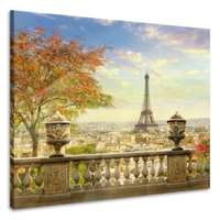 Schilderij - Eiffeltoren Parijs , 3 Maten, Premium print - thumbnail