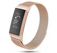 Fitbit Charge 3 & 4 milanese bandje - Maat: Large - Champagne goud - thumbnail