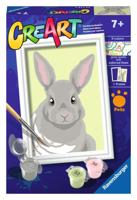 Ravensburger Creart schilderen op nummer - grijze konijn - thumbnail