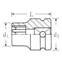 Stahlwille 2308TX IMP E 10 23080010 TX Dopsleutelinzetstuk E 10 1/2 (12.5 mm) - thumbnail