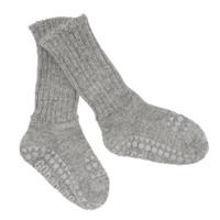 GoBabyGo antislip sokjes Alpaca wol grey melange-1-2 jaar - thumbnail
