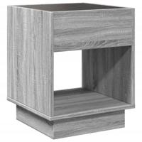 Salontafel met Infinity LED 40x40x50 cm grijs sonoma eikenkleur - thumbnail