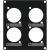 Caymon CASY203/B 4x D-size gat module voor CASY-chassis