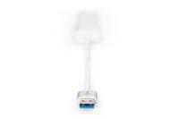 Digitus DA-70250-1 USB 3.0-hub 3 + 1 poorten Met ingebouwde netwerkaansluiting Zilver - thumbnail