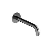 Wastafelkraan Uitloop Hotbath Cobber Rond 18 cm Zwart Chroom - thumbnail