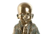 Decoratieve figuren Home ESPRIT Gouden Monnik Orientaals 17 x 13,6 x 21,8 cm - thumbnail