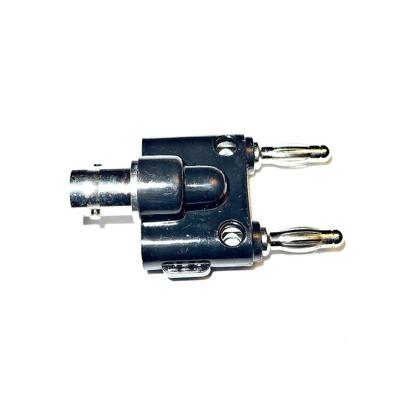 Mueller Electric BU-00260 Meetadapter BNC-bus - Bananenstekker Zilver Mueller Electric BU-00260 Meetadapter BNC-bus - Bananenstekker Zilver