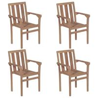 Tuinstoelen verstelbaar 3 st massief acaciahout - thumbnail