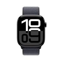 Apple Watch Series 10 (GPS + Cellular 46 mm) Smartwatch - Kast van gitzwart aluminium - Inkt geweven sportbandje. Conditie bijhouden, Ecg-app, always on Retina-display, CO₂-neutraal - thumbnail