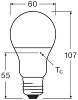 OSRAM HOMELIGHTING 4099854109799 LED-lamp Energielabel F (A - G) E27 Peer 8.5 W = 60 W Neutraalwit (Ø x h) 60 mm x 60 mm 1 stuk(s) - thumbnail